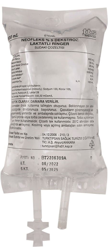 Neofleks %5 Dekstroz Laktatlı Ringer 1000 ML