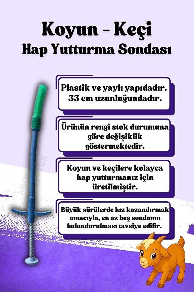 Koyun Hap Yutturma Sondası Plastik