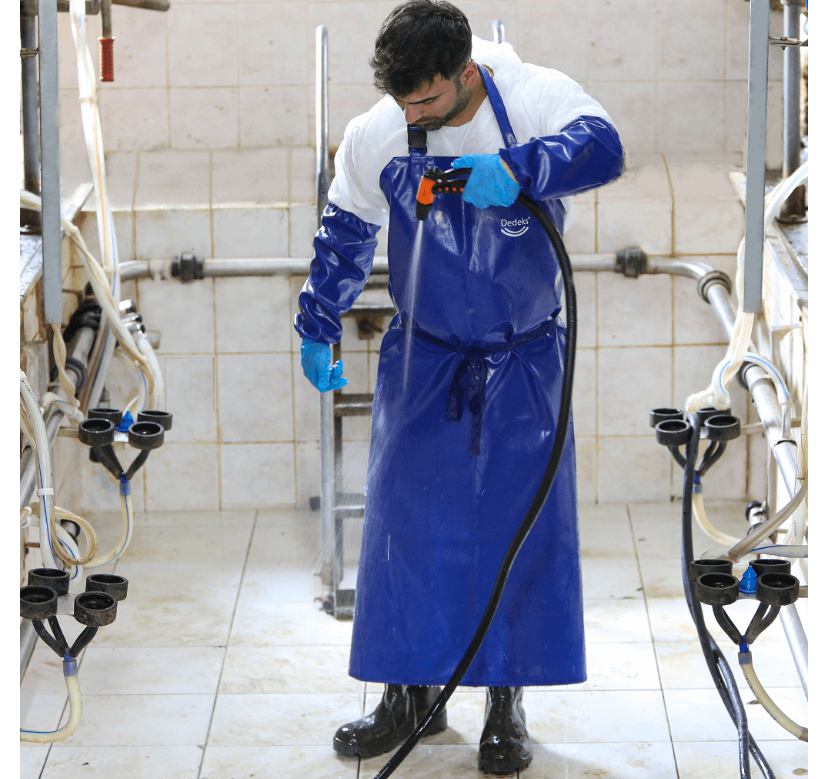 Doğum ve Sağım Apronu – Su Geçirmez Sağımcı Yıkama Önlüğü