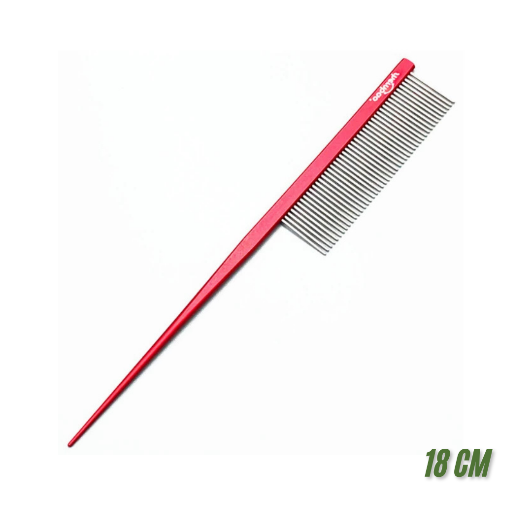 SHERNBAO Sivri Uçlu Çelik Tarak  18 cm  (Kırmızı)