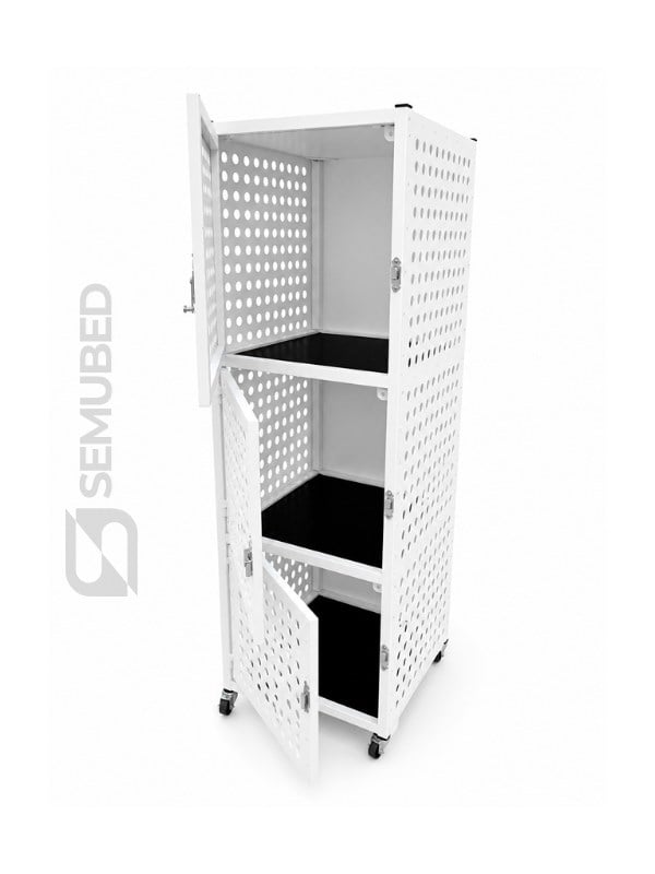 Semubed Veteriner Pet Kafesi 3 Bölmeli Beyaz-SMB00118